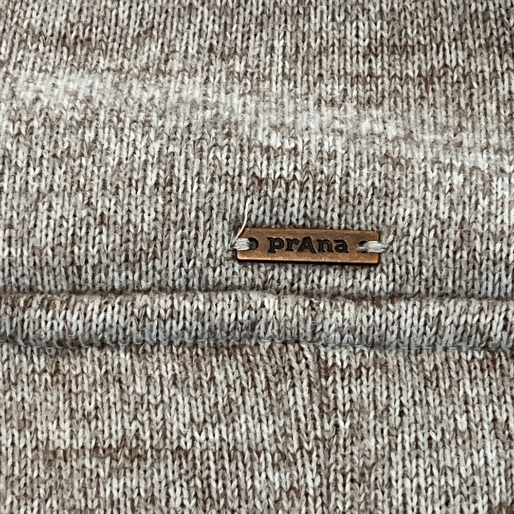 prAna Tri Thermal Pullover Fleece Tunic Sweatshirt Womens XL Blue Brown Moc Neck - Picture 10 of 13